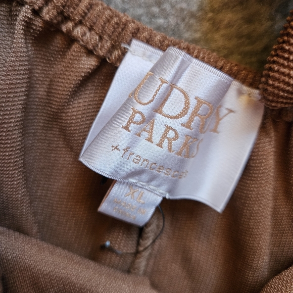 Audry Park Francesca's Brown Corduroy Babydoll Dress, Size XL - Picture 2 of 3